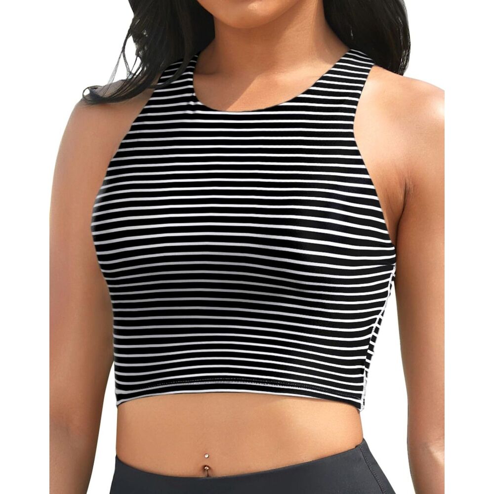 Bikini Top Only Crop Swim Top, Medium, 11E-200Swim002